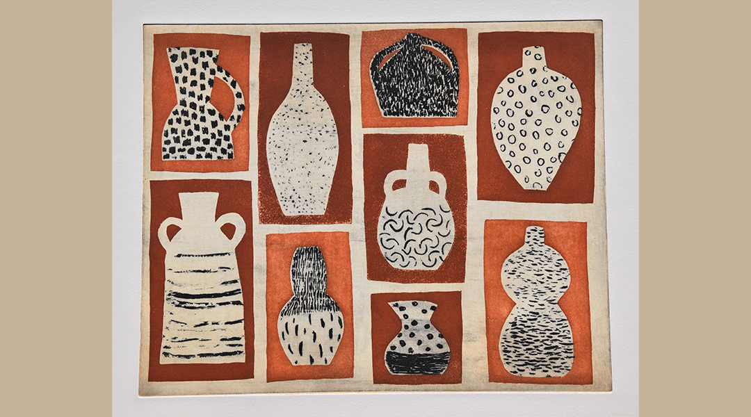 Bild mit 9 Vasen in unterschiedlicher Form